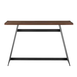 Console Tables-Kirkland's Home Urban Metal Wrap Dark Walnut Console Table Brown