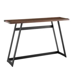 Console Tables-Kirkland's Home Urban Metal Wrap Dark Walnut Console Table Brown