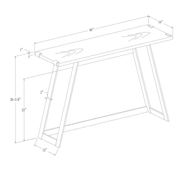 Console Tables-Kirkland's Home Urban Metal Wrap Dark Walnut Console Table Brown