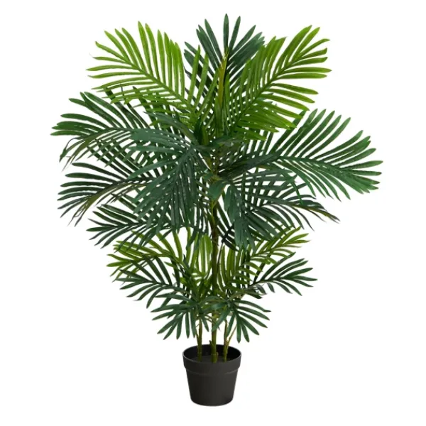 Trees & Topiaries-Kirkland's Home Uv-Safe Areca Pinetree In Nursery Planter, 40 In.