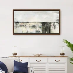 Framed Art-Kirkland's Home Valley View Ii Framed Canvas Art Print White/Black/Ivory