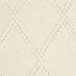 Pillows-Kirkland's Home Vanilla Knotted Lattice Throw Pillows, Set Of 2 Ivory