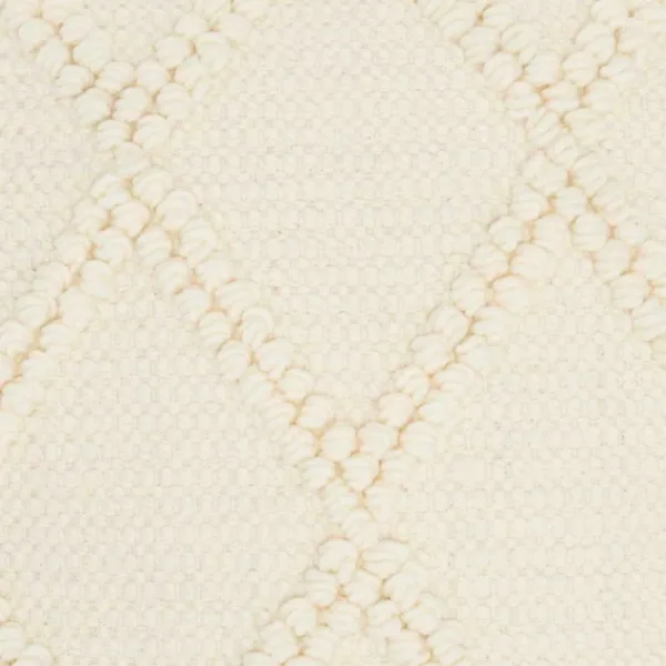 Pillows-Kirkland's Home Vanilla Knotted Lattice Throw Pillows, Set Of 2 Ivory