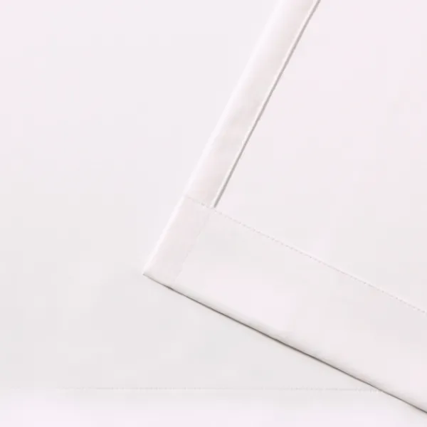 Curtains & Drapes-Kirkland's Home Vanilla Sateen Curtain Panel Set, 96 In. White