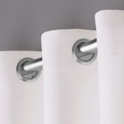 Curtains & Drapes-Kirkland's Home Vanilla Sateen Curtain Panel Set, 84 In. White
