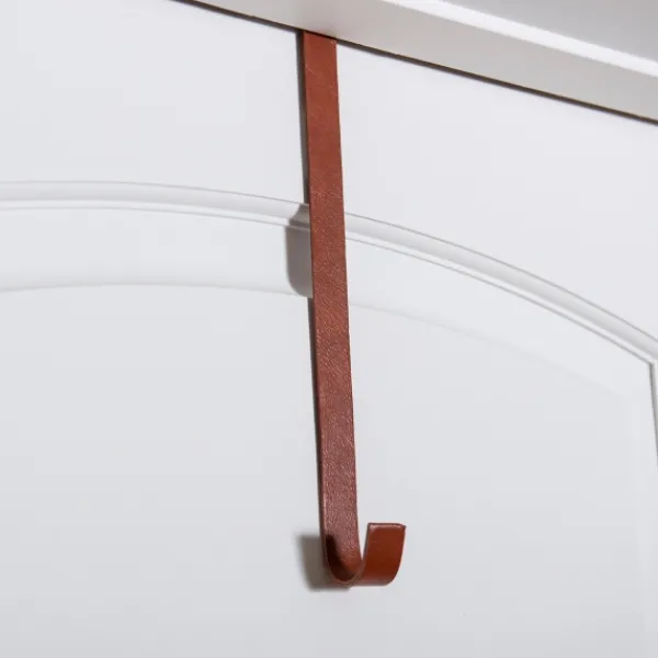 Wreaths-Kirkland's Home Vegan Leather Wreath Hanger Brown