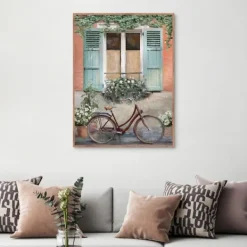 Framed Art-Kirkland's Home Velo De Montpellier Framed Canvas Art Print Orange/Blue