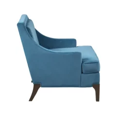 Accent Chairs-Kirkland's Home Velvet Martha Stewart Accent Chair Blue