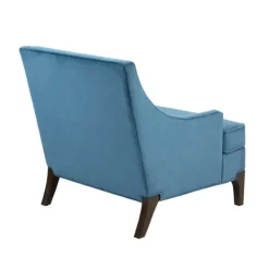 Accent Chairs-Kirkland's Home Velvet Martha Stewart Accent Chair Blue