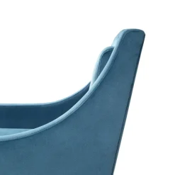 Accent Chairs-Kirkland's Home Velvet Martha Stewart Accent Chair Blue