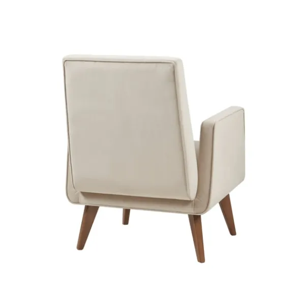 Accent Chairs-Kirkland's Home Velvet Tufted Midcentury Accent Chair Ivory