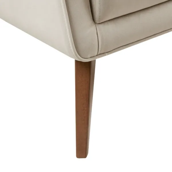 Accent Chairs-Kirkland's Home Velvet Tufted Midcentury Accent Chair Ivory