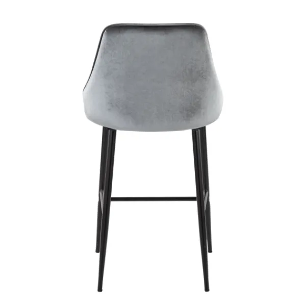 Bar Stools & Counter Height Stools-Kirkland's Home Velvet Upholstered Counter Stools, Set Of 2 Gray