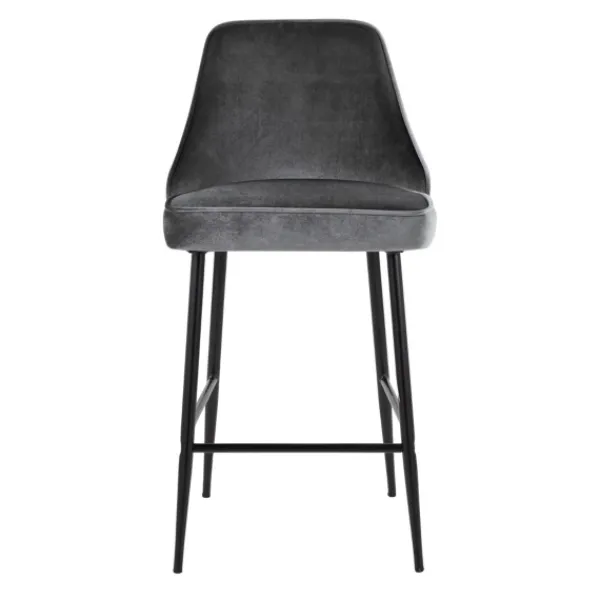Bar Stools & Counter Height Stools-Kirkland's Home Velvet Upholstered Counter Stools, Set Of 2 Gray