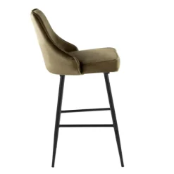 Bar Stools & Counter Height Stools-Kirkland's Home Velvet Upholstered Counter Stools, Set Of 2 Green