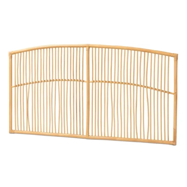 Beds & Headboards-Kirkland's Home Vertical Weave Rat Queen Headboard Tan