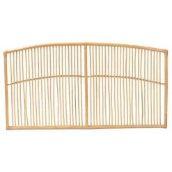 Beds & Headboards-Kirkland's Home Vertical Weave Rat Queen Headboard Tan