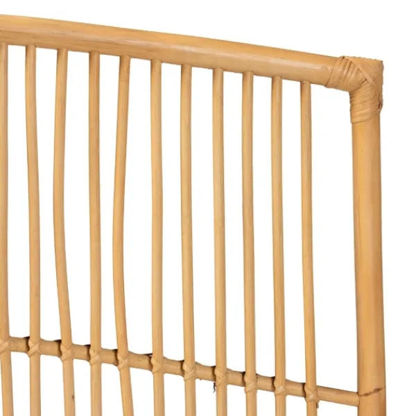 Beds & Headboards-Kirkland's Home Vertical Weave Rat Queen Headboard Tan