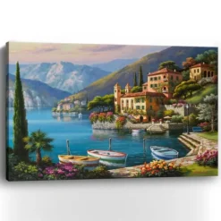 Canvas Art-Kirkland's Home Villa Bella Vista Canvas Art Print, 60X40 In. Blue/Multi