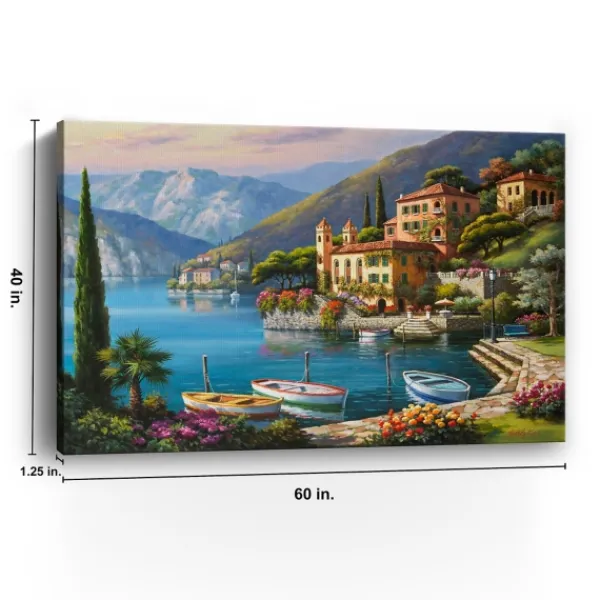Canvas Art-Kirkland's Home Villa Bella Vista Canvas Art Print, 60X40 In. Blue/Multi
