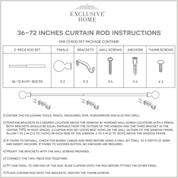 Curtain Rods & Hardware-Kirkland's Home Vine Motif Gold Curtain Rod & Finial Set, 72 In.