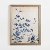 Framed Art-Kirkland's Home Vintage Blue Leaf Ii Framed Art Print Blue/Tan
