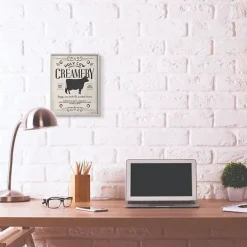 Wall Quotes & Signs-Kirkland's Home Vintage Creamery Cow Framed Wall Plaque Ivory