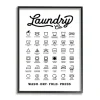 Wall Quotes & Signs-Kirkland's Home Vintage Laundry Chart Framed Wall Plaque Black/White