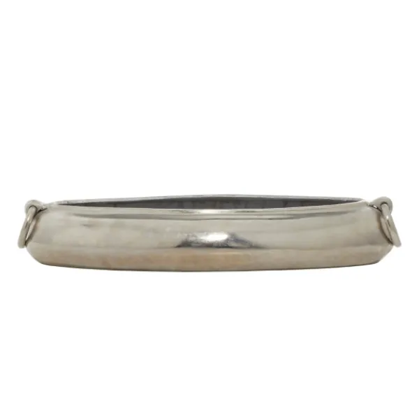 Decorative Trays-Kirkland's Home Vintage Metal Oblong Tray Silver