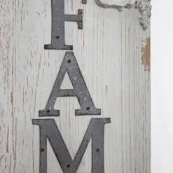 Wall Quotes & Signs-Kirkland's Home Vintage Painted Wood Family Sign Gray