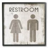Wall Quotes & Signs-Kirkland's Home Vintage Restroom Sign Framed Wall Plaque Brown