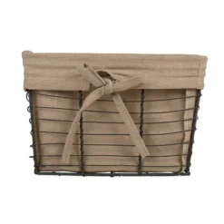 Baskets & Boxes-Kirkland's Home Vintage Wire Baskets With Taupe Liner, Set Of 3 Tan