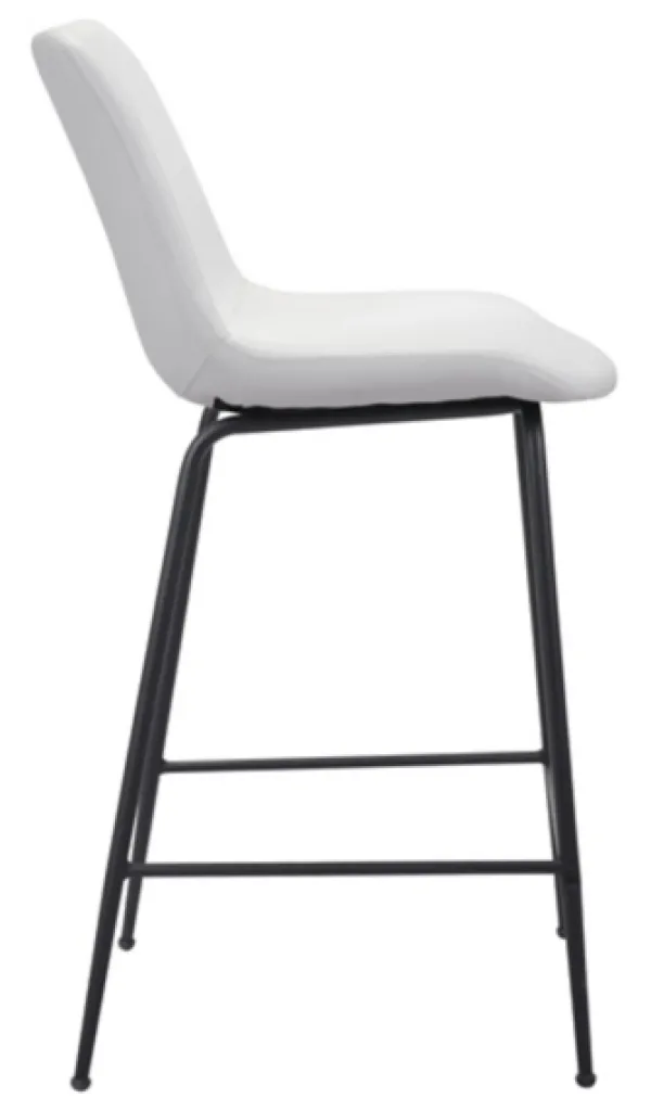 Bar Stools & Counter Height Stools-Kirkland's Home Vinyl And Steel Counter Stool White