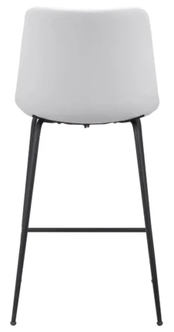Bar Stools & Counter Height Stools-Kirkland's Home Vinyl And Steel Counter Stool White