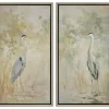 Framed Art-Kirkland's Home Wading Heron 2-Pc. Floater Framed Art Print Set Tan