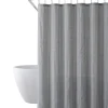 Shower Curtains-Kirkland's Home Waffle Cotton Blend Shower Curtain Gray