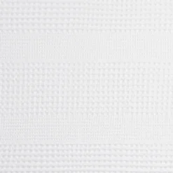 Shower Curtains-Kirkland's Home Waffle Cotton Shower Curtain White