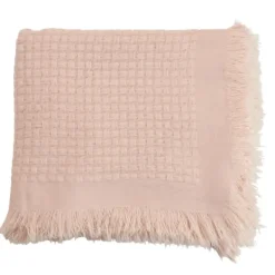 Blankets & Throws-Kirkland's Home Waffle Weave Throw Blanket Pink