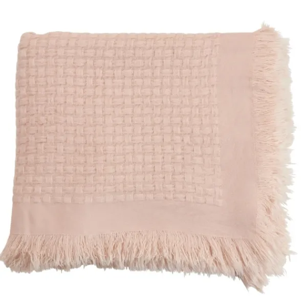 Blankets & Throws-Kirkland's Home Waffle Weave Throw Blanket Pink