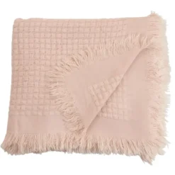 Blankets & Throws-Kirkland's Home Waffle Weave Throw Blanket Pink