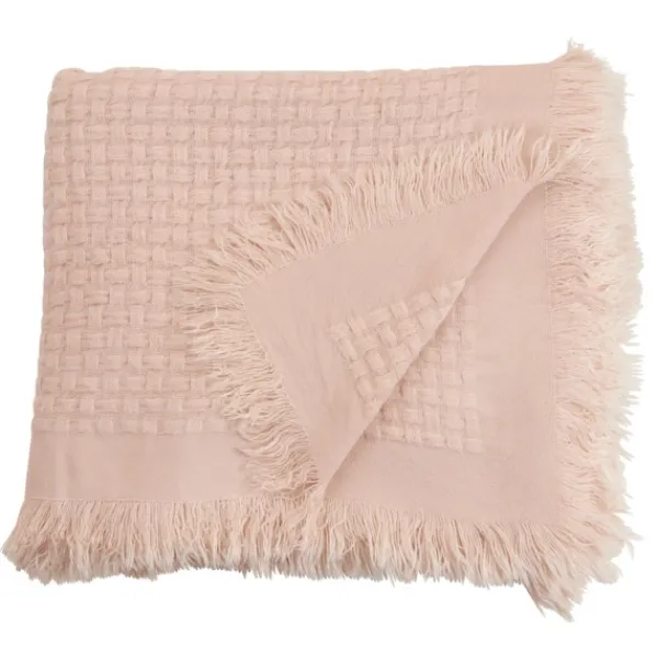 Blankets & Throws-Kirkland's Home Waffle Weave Throw Blanket Pink