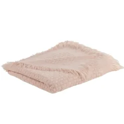 Blankets & Throws-Kirkland's Home Waffle Weave Throw Blanket Pink