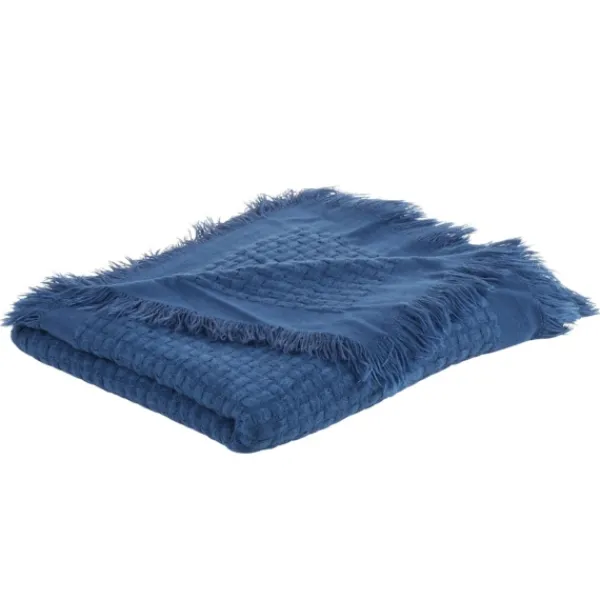 Blankets & Throws-Kirkland's Home Waffle Weave Throw Blanket Blue