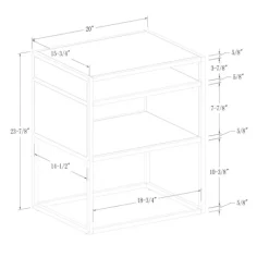 Accent & End Tables-Kirkland's Home Walnut And Metal Mid-Century Modern Accent Table