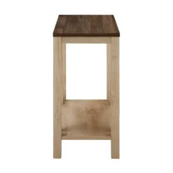 Accent & End Tables-Kirkland's Home Walnut And White Oak Narrow Frame Accent Table Brown