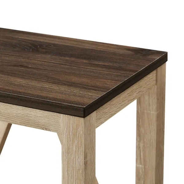 Accent & End Tables-Kirkland's Home Walnut And White Oak Narrow Frame Accent Table Brown