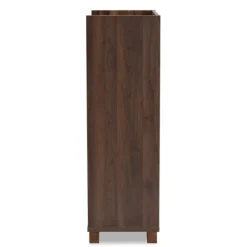 Cabinets & Sideboards-Kirkland's Home Walnut Brown Open Shelf Wine Cabinet
