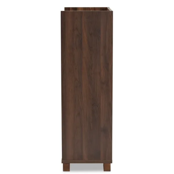 Cabinets & Sideboards-Kirkland's Home Walnut Brown Open Shelf Wine Cabinet