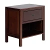 Nightstands-Kirkland's Home Walnut Classic 1-Drawer Nightstand Brown