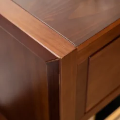 Nightstands-Kirkland's Home Walnut Classic 1-Drawer Nightstand Brown